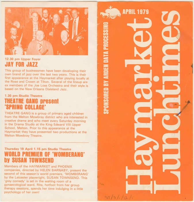 Haymarket Theatre flyer