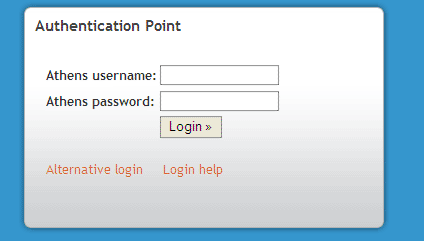 Athens authentication point