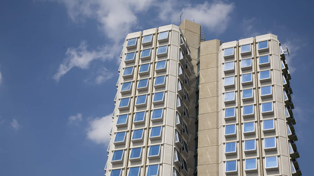 Outside view of the Attenborough tower