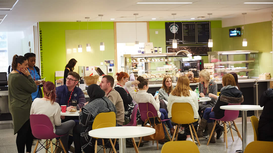 Inside the George Davies centre cafe