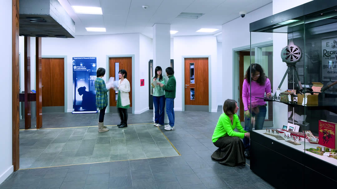 The reception area inside the Museum Studies Building
