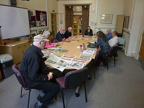 Photo of group at Leicester Record Office.