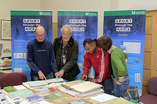 Photo of group at Leicester Record Office.