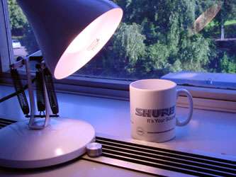 Photo of lamp and mug